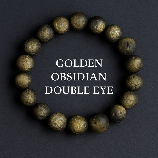 Golden Obsidian Meteorite Bracelet – Grounding Power from the Universe