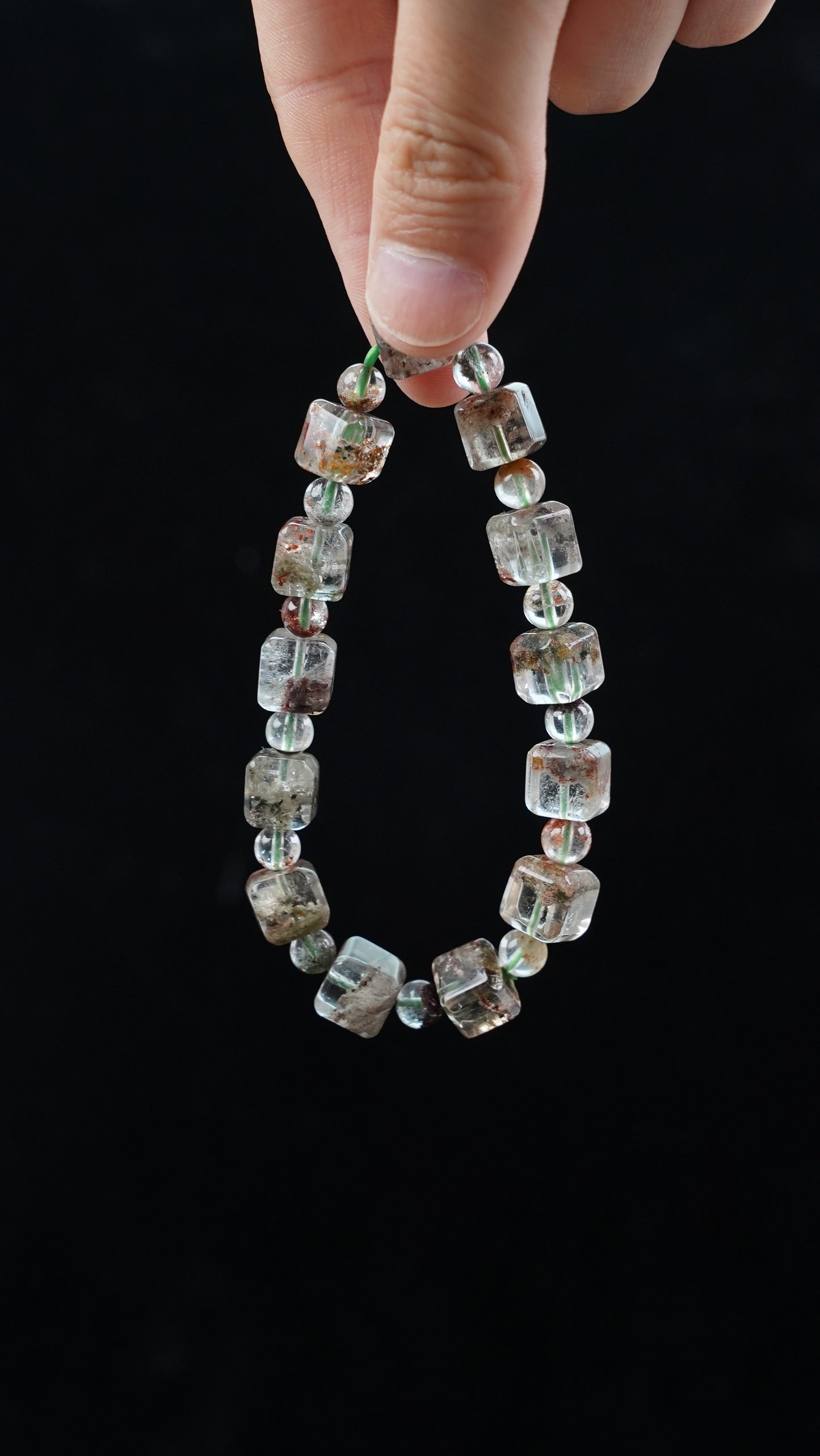 Natural Phantom Quartz Bracelet – Raw Crystal Energy
