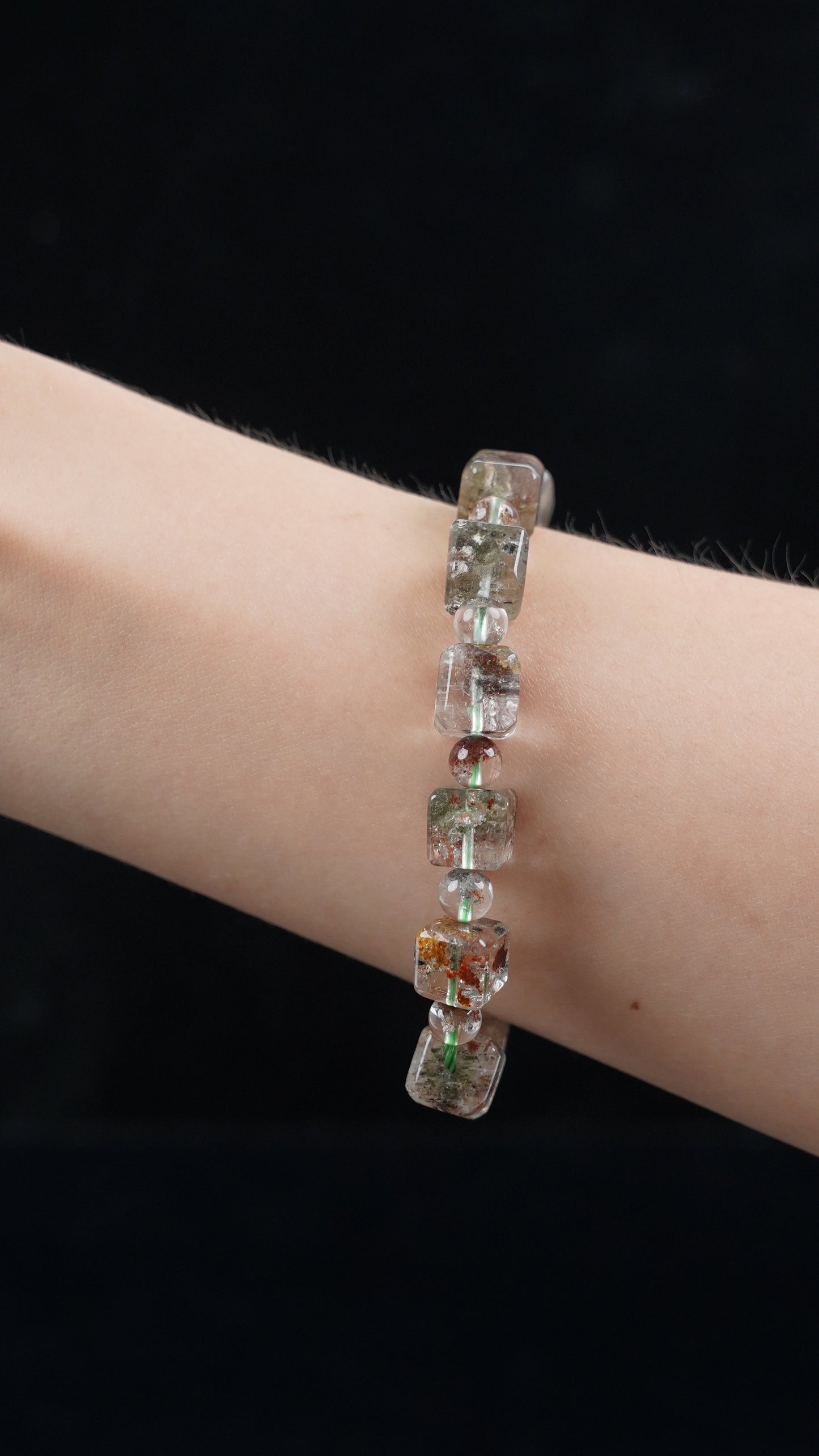 Natural Phantom Quartz Bracelet – Raw Crystal Energy