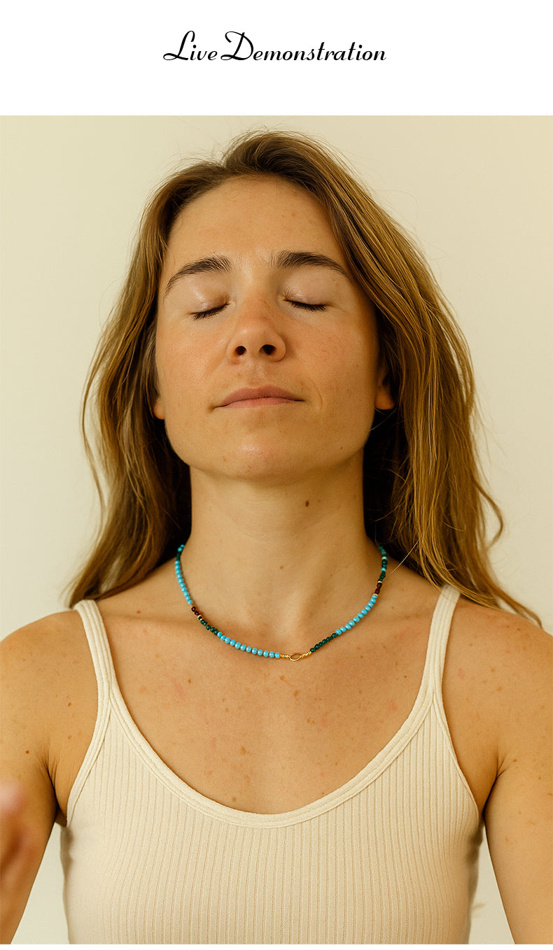 Turquoise & Malachite Gemstone Necklace