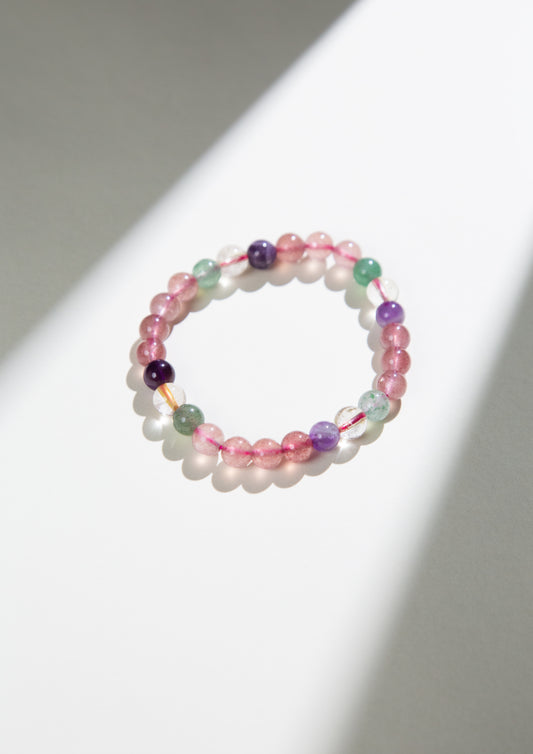 Pink Crystal Healing Bracelet