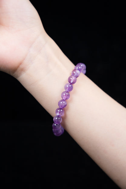 Natural Amethyst Bracelet 8mm | Stress Relief · Spiritual Growth · Calm Mind