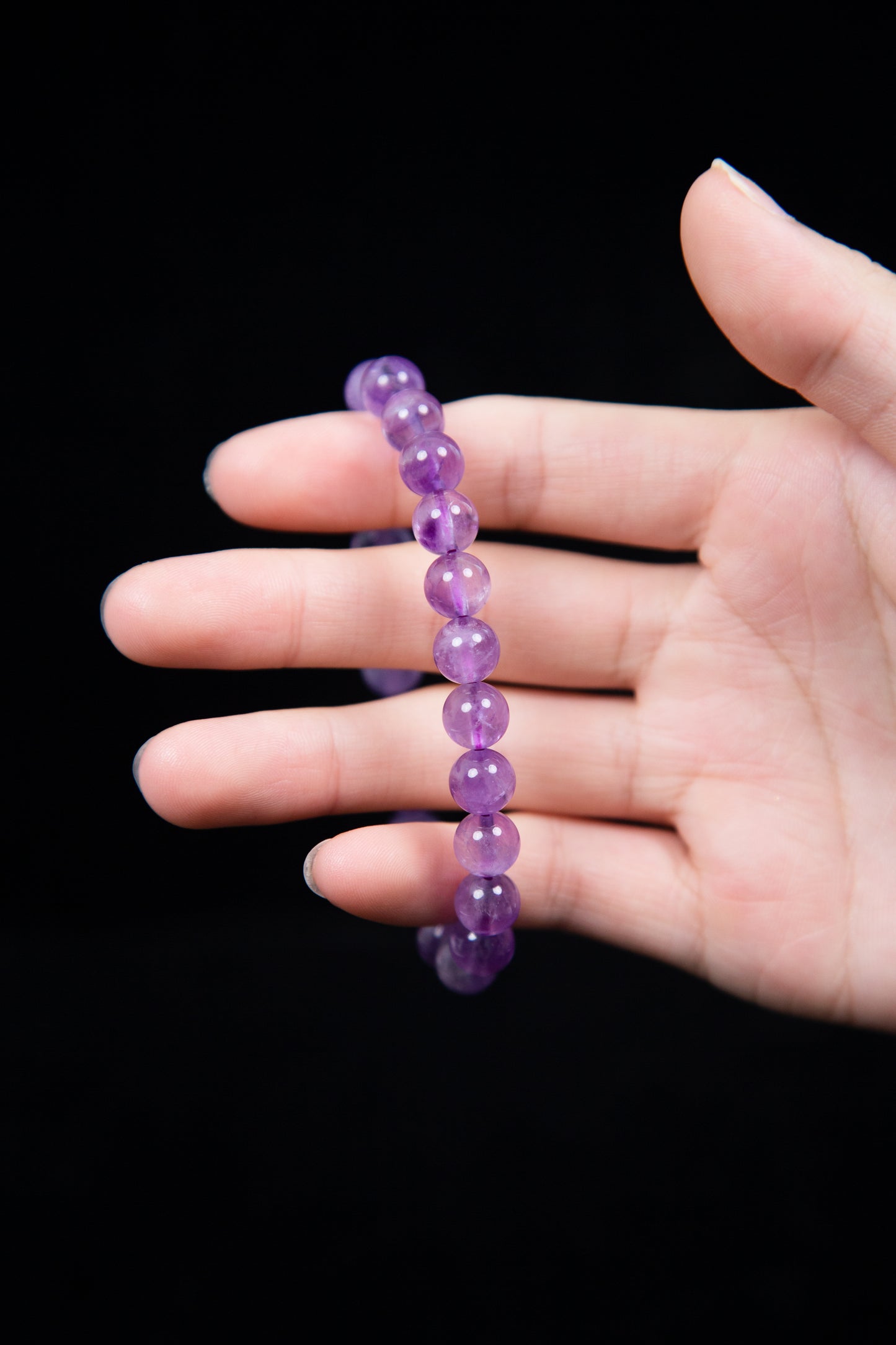 Natural Amethyst Bracelet 8mm | Stress Relief · Spiritual Growth · Calm Mind