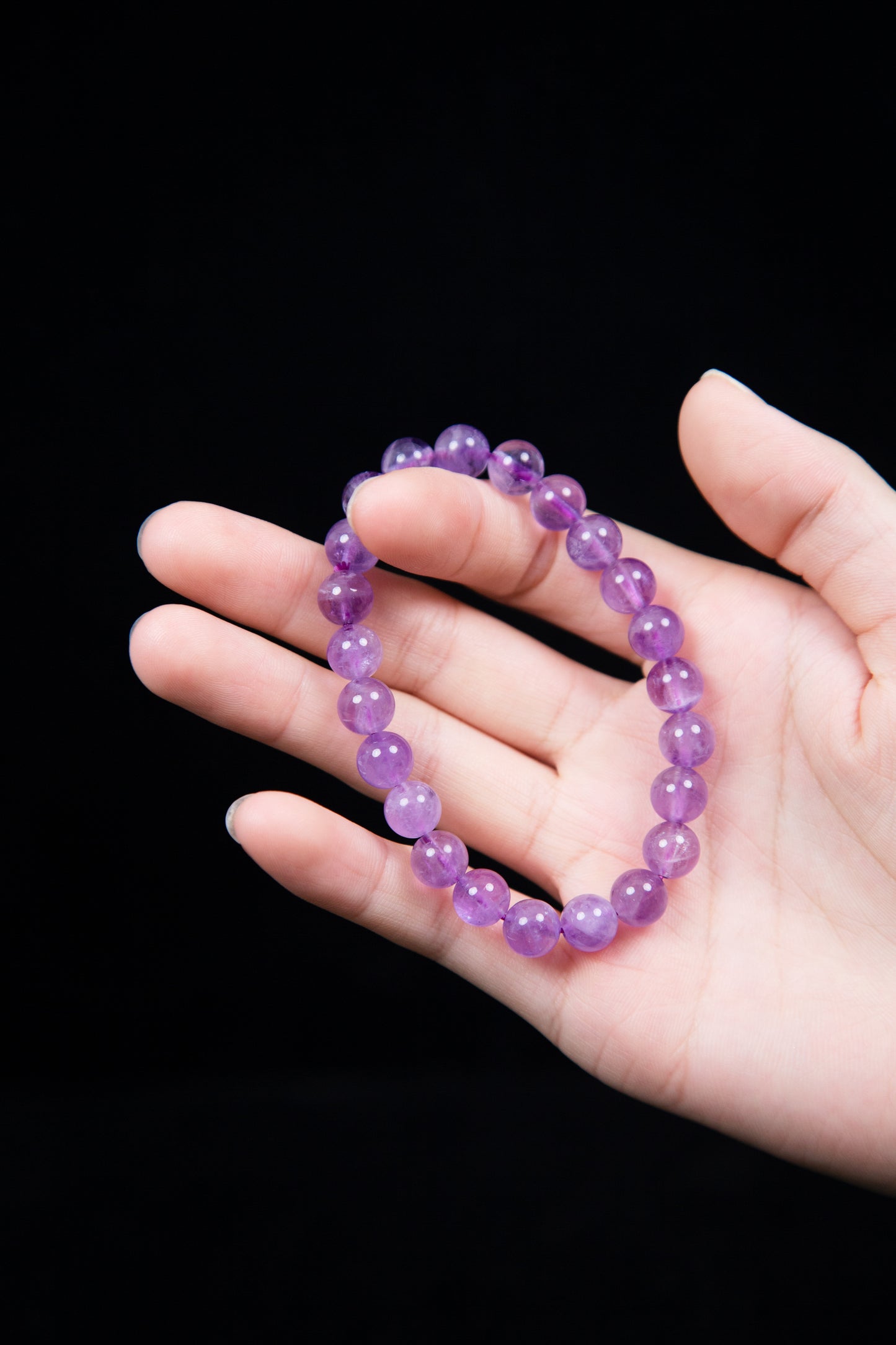 Natural Amethyst Bracelet 8mm | Stress Relief · Spiritual Growth · Calm Mind