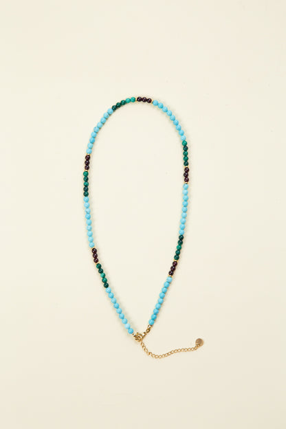 Turquoise & Malachite Gemstone Necklace