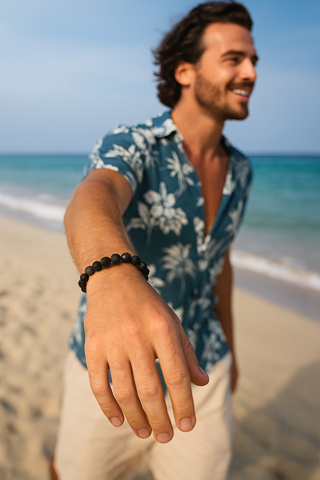 Natural Golden Obsidian Meteorite Bracelet