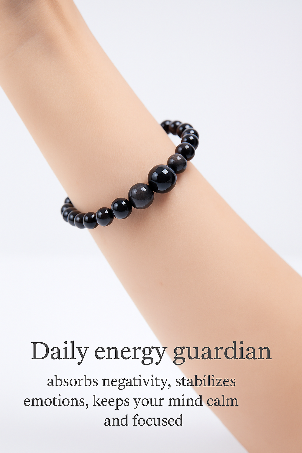 Black Obsidian Necklace & Bracelet Set – Guardian of Energy