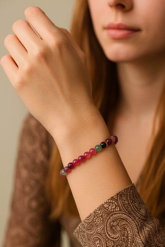 Pink Crystal Healing Bracelet