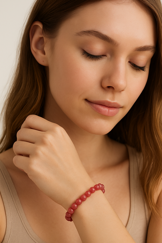 Natural Pink Crystal Bracelet