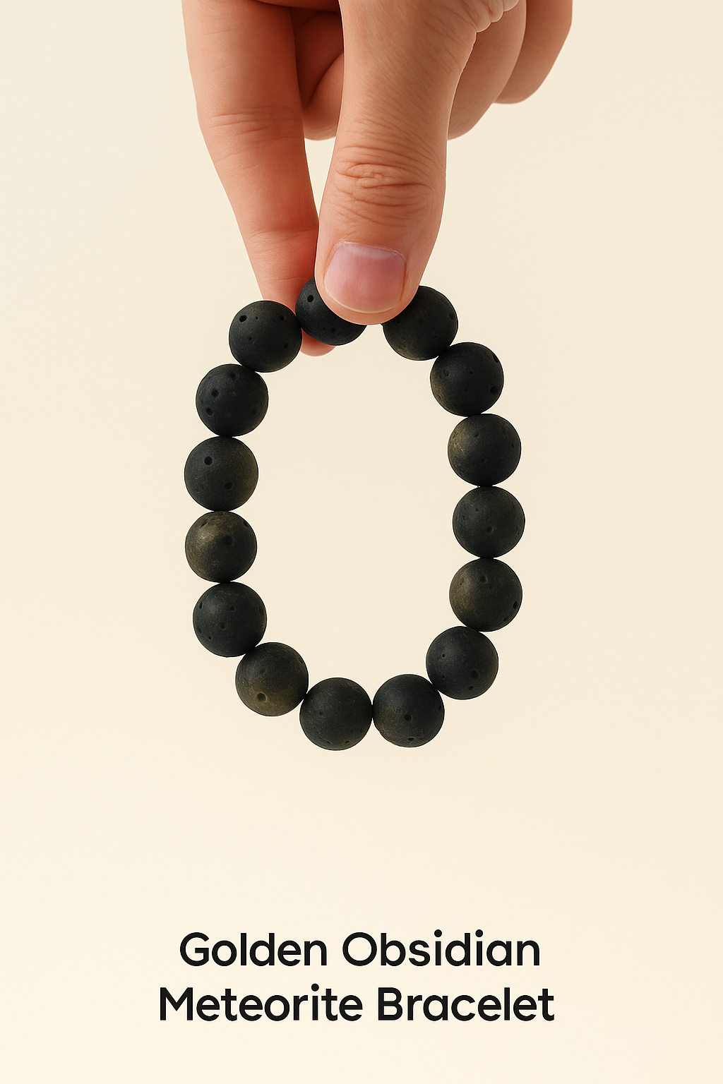 Natural Golden Obsidian Meteorite Bracelet
